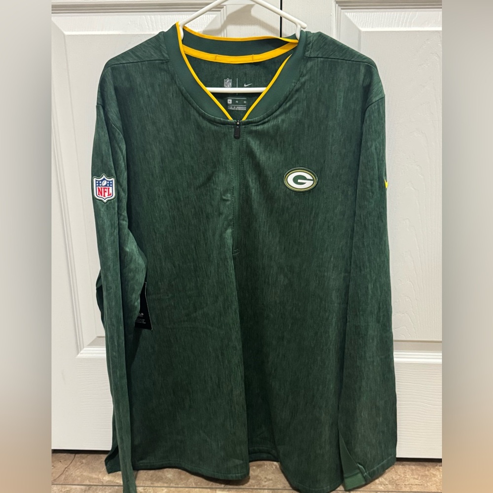 Nike Green Bay Packers Coach Sideline 1/4 Zip Pullover – Men’s XL - Picture 8 of 13